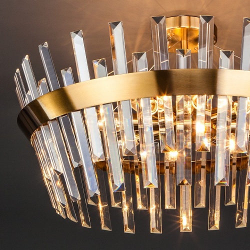 Накладной светильник Eurosvet Steccato 10111/8 золотая бронза/прозрачный хрусталь Strotskis в Нижнем Новгороде фото 2