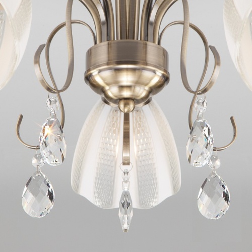 Люстра на штанге Eurosvet Floranse 30155/5 античная бронза в Нижнем Новгороде фото 2