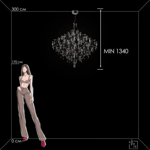 Подвесная люстра Loft it Mira 10259/1000 Silver Asfour в Нижнем Новгороде фото 6