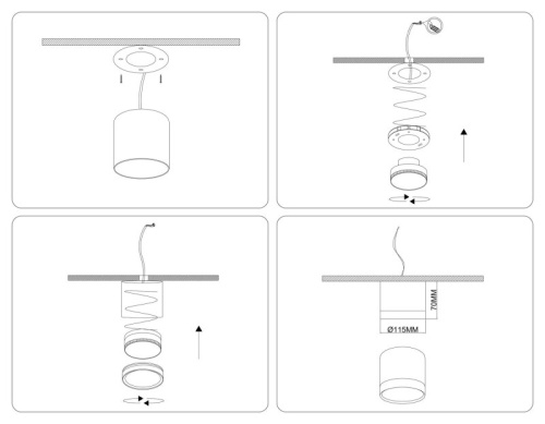 Накладной светильник Ambrella Light TU TU52355 в Нижнем Новгороде фото 3