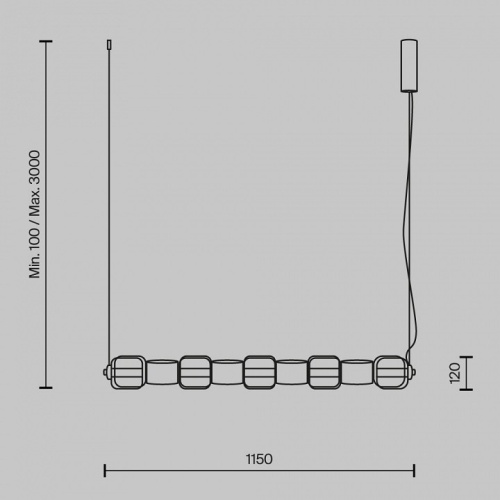 Подвесной светильник Maytoni Ritmo MOD381PL-L45CH3K в Нижнем Новгороде фото 4