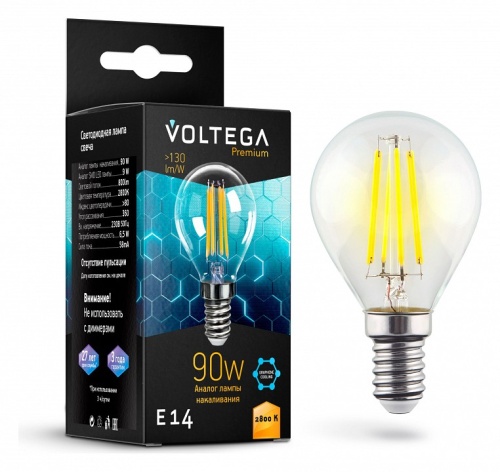 Лампа светодиодная Voltega Premium E14 7Вт 2800K 7136 в Ревде