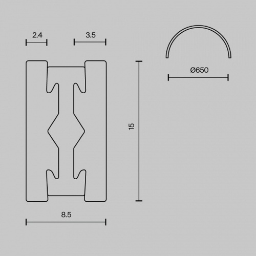 Трек накладной Maytoni Busbar trunkings Flarity TRX154-SR-D650-BS в Соколе фото 6