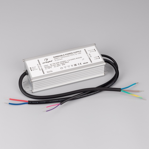 Блок питания ARPV-UH24240-PFC-0-10V (24V, 10.0A, 240W) (Arlight, IP67 Металл, 7 лет) в Зеленогорске фото 3