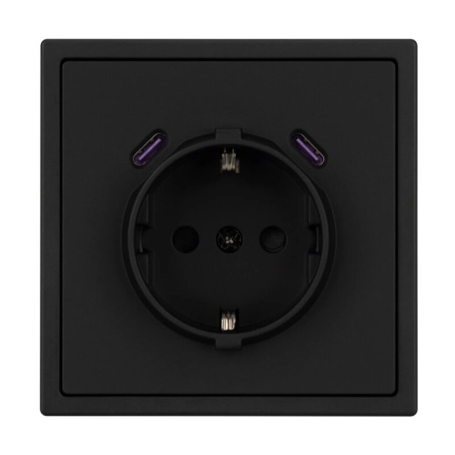 Розетка с заземлением и со шторкой и 2хUSB C, без рамки Arlight NOBE 061813(1) в Нижнем Новгороде фото 2