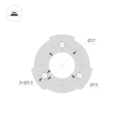 Светильник LGD-SWAMP-BOLL-H100-7W Warm3000 (GR, 93 deg, 230V) (Arlight, IP65 Металл, 3 года) в Фрязино