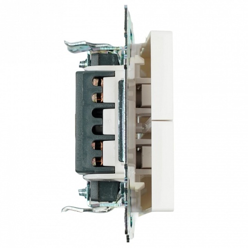 Выключатель двухклавишный без рамки Stekker Катрин 39300 в Нижнем Новгороде фото 2