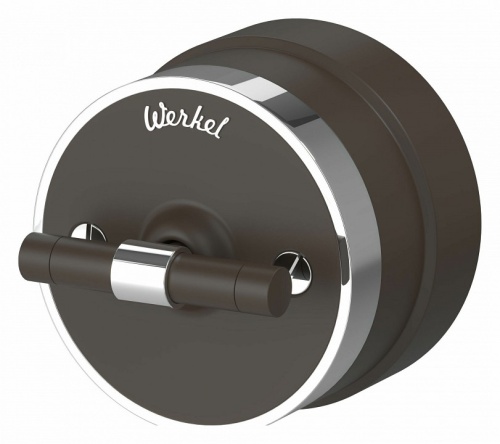Выключатель одноклавишный с корпусом Werkel Vintage (мокко матовый/хром) W5812052 в Нижнем Новгороде
