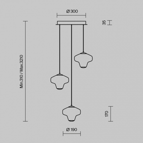 Подвесной светильник Maytoni Sirocco MOD359PL-L17BS3K в Нижнем Новгороде фото 4