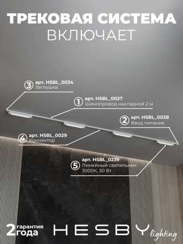 Комплект трековый Hesby Lighting Skylite №1 HSBL_kompl_S001_NI4W3K в Нижнем Новгороде фото 10
