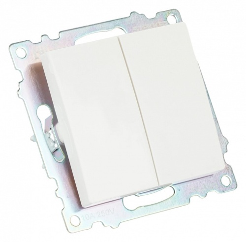 Переключатель двухклавишный без рамки Stekker Катрин 49166 в Нижнем Новгороде фото 7