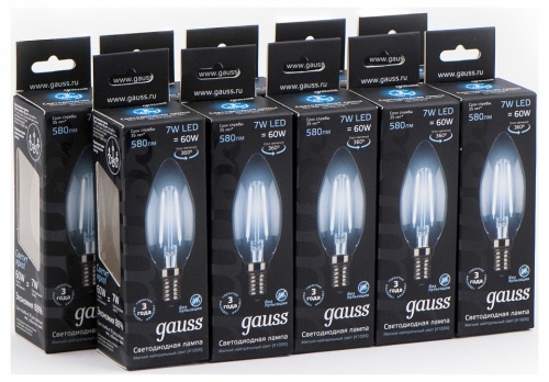 Лампа светодиодная Gauss  E14 7Вт 4100K 103801207 в Нижнем Новгороде фото 2
