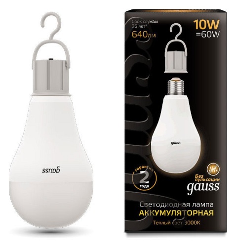 Лампа светодиодная Gauss LED A60 E27 10Вт 3000K 102402100 в Нижнем Новгороде