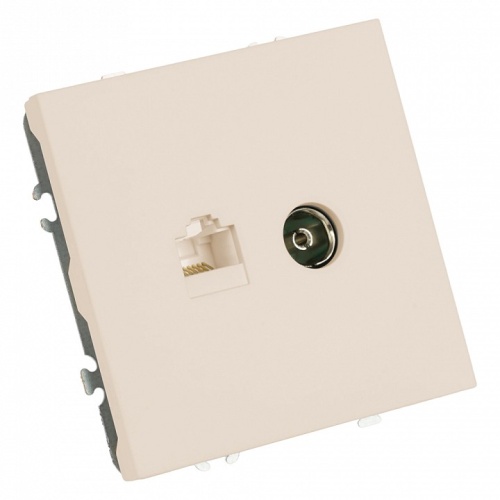 ТВ-розетка и розетка Ethernet RJ-45 без рамки Stekker Эмили 49898 в Нижнем Новгороде фото 2