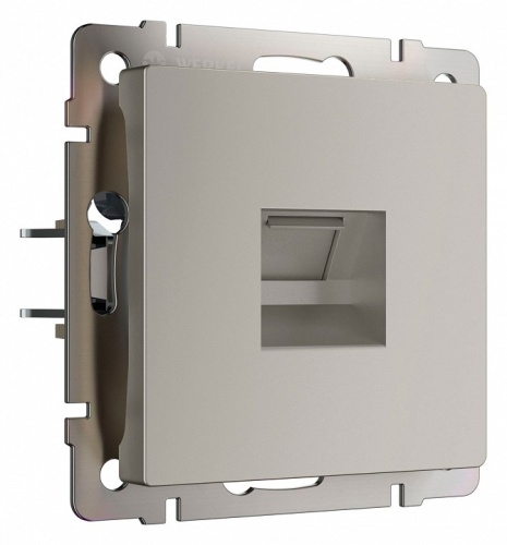 Розетка Ethernet RJ-45 и со шторками, без рамки Werkel дымчатый W1281004 в Нижнем Новгороде