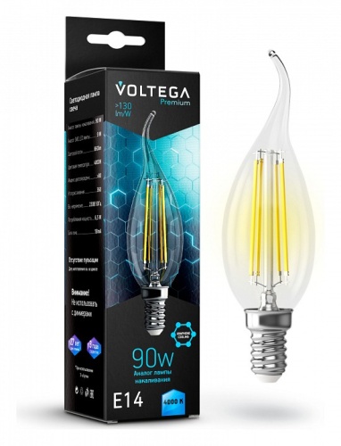 Лампа светодиодная Voltega Candle wind 9W Graphene E14 7Вт 4000K 7133 в Реутове