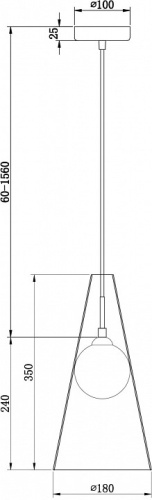 Подвесной светильник Freya Toper FR5389PL-01BS в Яранске фото 2