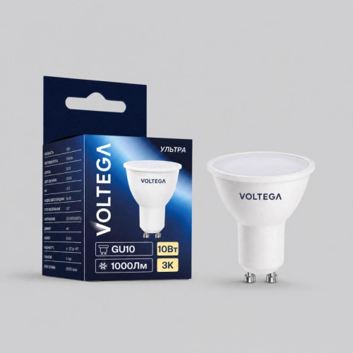 Лампа светодиодная Voltega Simple GU10 10Вт 3000K 3103 в Нижнем Новгороде фото 3