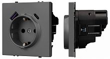 Розетка с заземлением и со шторкой и 2хUSB type A и C, без рамки Arlight NOBE 054287(1) в Нижнем Новгороде