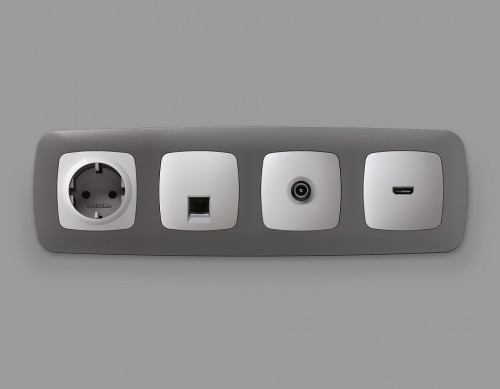 Накладка для ТВ-розетки Ambrella Volt OMEGA OP4130 в Нижнем Новгороде фото 2