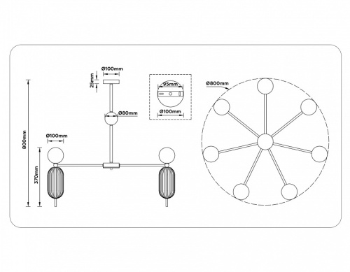 Люстра на штанге Ambrella Light LH LH53106 в Нижнем Новгороде фото 5
