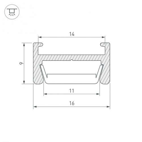 Профиль накладной Arlight MIC 026458 в Нижнем Новгороде фото 2