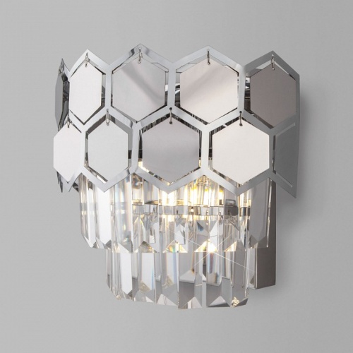 Накладной светильник Eurosvet Ariana 10124/2 хром/прозрачный хрусталь Strotskis (10113/2) в Нижнем Новгороде фото 6