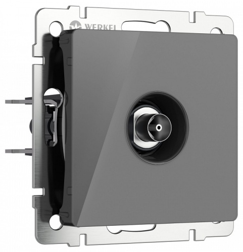 ТВ-розетка без рамки Werkel графит акрил W1183044 в Нижнем Новгороде