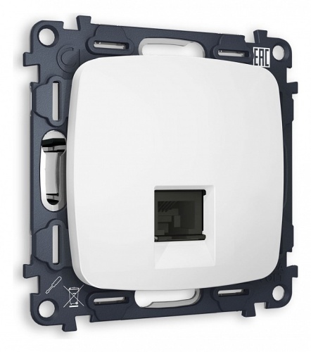 Розетка Ethernet RJ-45 и со шторками, без рамки Ambrella Volt OMEGA MO132010 в Нижнем Новгороде