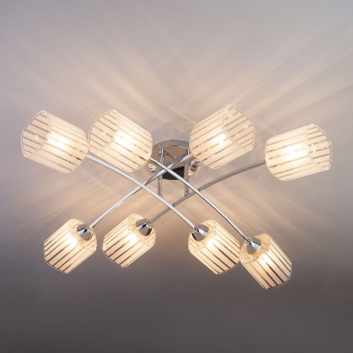 Люстра на штанге Eurosvet Ruby 30125/8 хром в Нижнем Новгороде фото 4