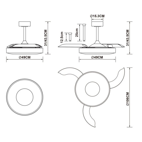 Светильник с вентилятором Mantra COIN FAN 9501 в Нижнем Новгороде фото 2