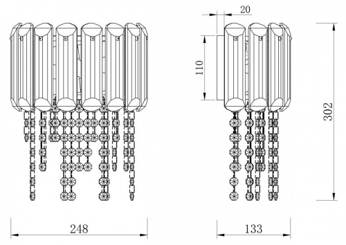 Бра Maytoni Hail MOD097WL-02CH в Советске фото 3