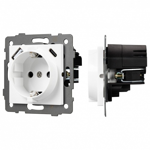 Розетка с заземлением и 2хUSB type A и C, без рамки Arlight SCT 049822 в Нижнем Новгороде