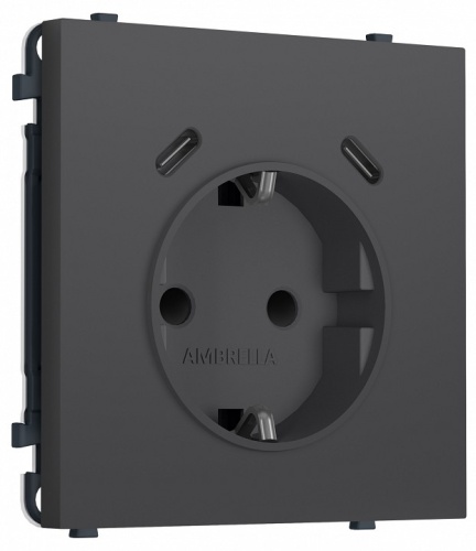 Розетка с заземлением и со шторкой и 2хUSB C, без рамки Ambrella Volt MS MS910510 в Нижнем Новгороде