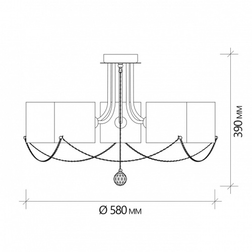 Люстра на штанге Escada Intense 683/5P в Нижнем Новгороде фото 2