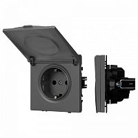 Розетка влагозащищенная с заземлением с крышкой, без рамки Arlight SCT 054283 в Нижнем Новгороде