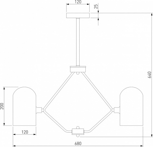 Люстра на штанге Eurosvet Bambola 60157/5 латунь в Нижнем Новгороде фото 4