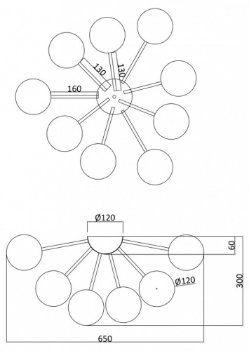 Потолочная люстра Freya Alexis FR5120CL-09G в Нижнем Новгороде фото 2