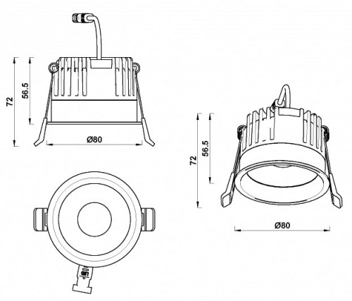 Встраиваемый светильник iLedex Mars 112-12W-D80-3000K-24DG-WH в Нижнем Новгороде фото 5