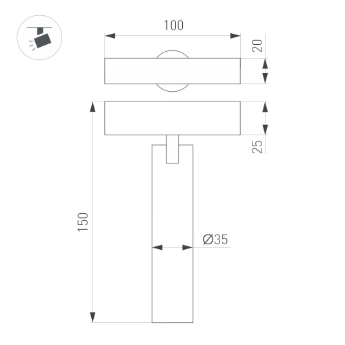 Светильник MAG-SPOT-25-R120-12W Day4000 (WH, 30 deg, 24V) (Arlight, IP20 Металл, 3 года) в Похвистнево фото 3