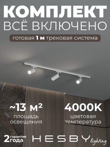 Комплект трековый Hesby Lighting Skylite №3 HSBL_kompl_S003_NI1W4K в Нижнем Новгороде
