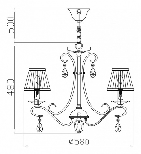 Подвесная люстра Maytoni Brionia ARM172-05-G в Арзамасе фото 2