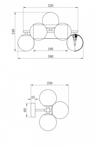 Светильник на штанге Maytoni Dallas MOD547WL-05CH в Качканаре фото 5