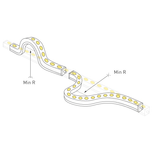 Грейзер DMX THOR-3D-F24-25x27mm 24V RGBW-White6000 (24 W/m, IP65, 1m, wire x2) (Arlight, Силикон) в Слободском фото 3