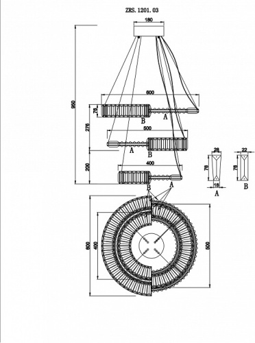 Подвесной светильник Zortes Moi ZRS.1201.03 в Нижнем Новгороде фото 3