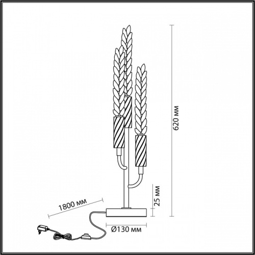 Настольная лампа декоративная Odeon Light Kolos 5459/9TL в Нижнем Новгороде фото 3