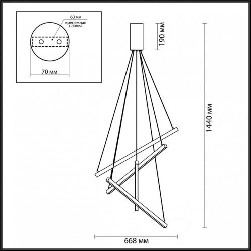 Подвесная люстра Odeon Light Cometa 3860/48L в Зеленограде фото 2