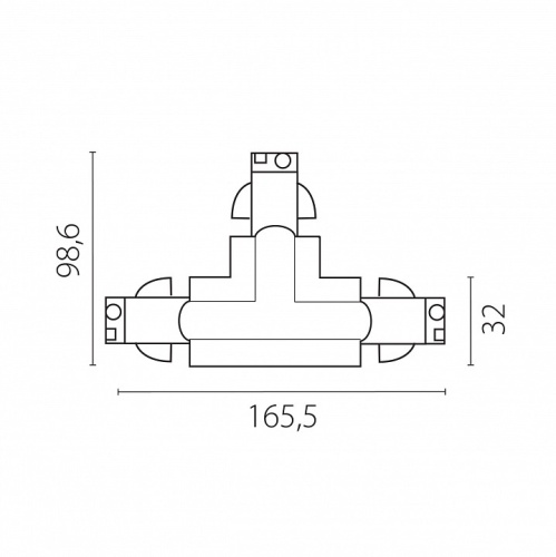 Токопровод T-образный правый Lightstar Quattro 504136-FRPSR в Нижнем Новгороде фото 2
