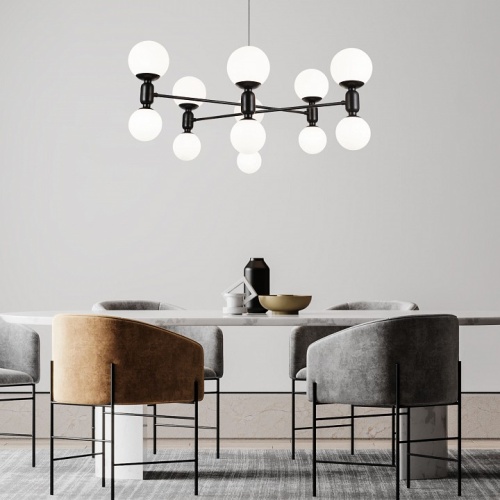 Подвесная люстра Eurosvet Bubble 30182 черный в Нижнем Новгороде фото 3