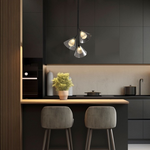 Подвесная люстра Eurosvet Enigma 70161/3 черный в Нижнем Новгороде фото 6